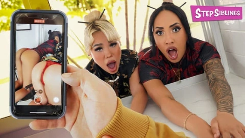 Luna Luxe and Kona Jade – Caught, Stuck, and Fucked